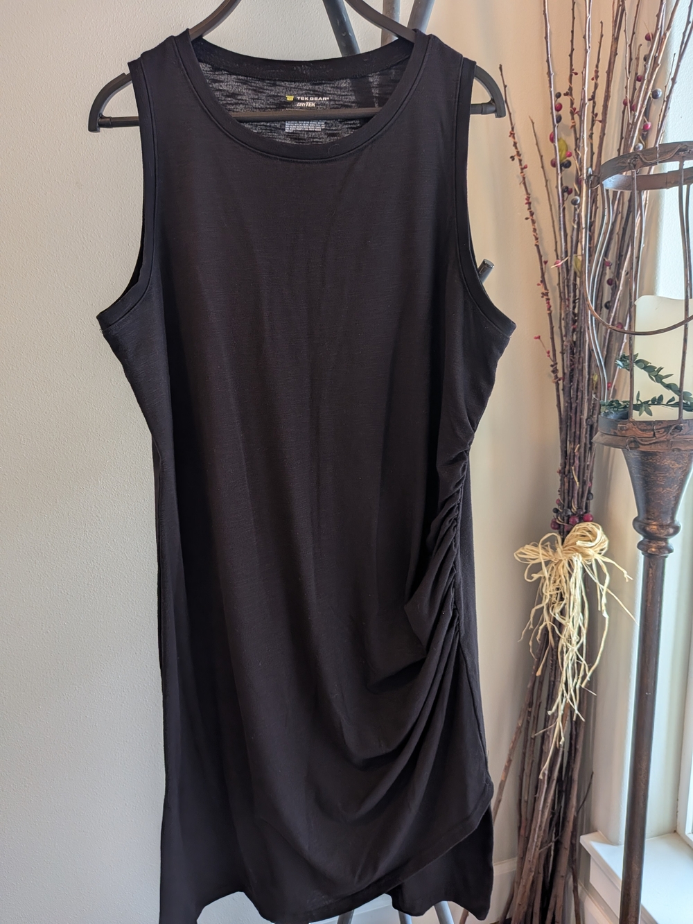 tek gear Black Sleeveless Ruched Side Dress - Picture 2 of 3